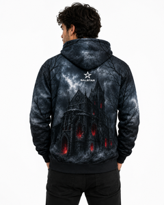 Halloween Horror Pullover <b>Hoodie</b> Personalized Graphic Hooded Sweatshirt Wholesale Manufacturer - Product Image 2