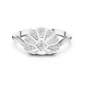 Anillo de Oro Rosa de 14K con Diamante Cultivado en Laboratorio, Corte Redondo, para Mujer |   Ropa de Uso Diario |   Diamante Cultivado Nuevo - Product Image 5