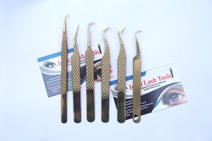 Nouvelles Pinces à Cils Dorées 2026 – Pinces de Précision pour Extensions de Cils en Acier Inoxydable à Pointe Fine - Product Image 2