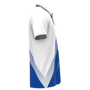 เสื้อโปโลแขนสั้นผู้ชาย สีน้ำเงิน ผ้าถัก สีพื้น สไตล์ลำลอง ทรงปกติ - Product Image 2