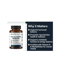 Complément alimentaire sans gluten Myo D-Chiro Inositol Capsules Folate Vitamine D pour le métabolisme et l'immunité des femmes - Global Health Contracting - Product Image 6