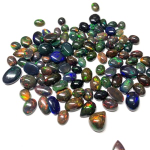 AAAAA grado alta calidad al por mayor de piedras preciosas sueltas cabujón Natural negro etíope ópalo IGI certificado - Product Image 1