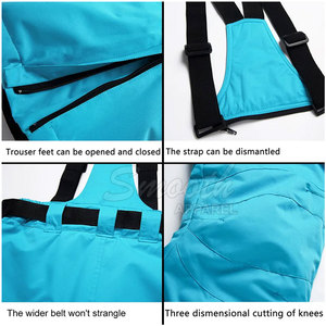 Traje de esquí para hombre, chaqueta y pantalones con puños ajustables, transpirable, impermeable, para deportes de nieve - Product Image 6