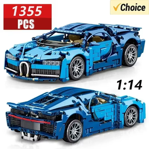 8604A City Technical Hypercar MOC, Kit de Bloques de Construcción de 1300+ Piezas, Modelo a Escala 1/14, Vehículo de Supervelocidad, Ladrillos de Juguete para Armar - Product Image 3