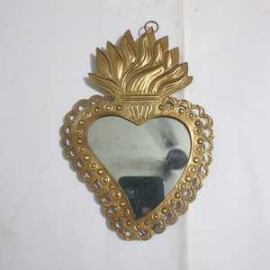 Alas de Ángel de Hierro, Espejo de Corazón Sagrado, Adorno Decorativo Hecho a Mano y Ecológico para Colgar en la Pared del Hogar en Ramadán, Ex-Votos - Product Image 3