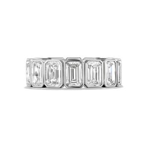 แหวนทองคำขาว 14K ชุบทองคำขาว 19 กะรัต ประดับเพชรแบบ Iced Jewelz ขายดี สำหรับเธอ พร้อมใบรับรอง IGI - Product Image 4