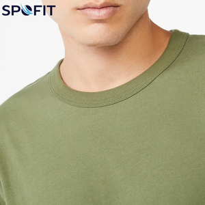T-shirts pour hommes en coton 100% de qualité supérieure, coupe classique, col rond, tricotés, nouveau design, vente en gros, service OEM, coupés et cousus - Product Image 5