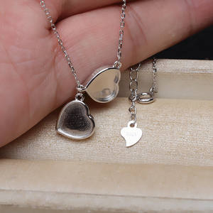 อุปกรณ์ทำเครื่องประดับรูปหัวใจสองด้าน รุ่น 4456 สำหรับทำสร้อยคอ สร้อยข้อมือ สร้อยคอสำหรับใส่จี้รูปผมลูกในครรภ์  อะไหล่เครื่องประดับกึ่งสำเร็จรูป - Product Image 3