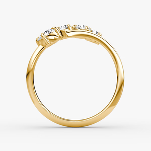 Lab Grown Diamond Brilliant Cut Five Stone 0.61 Carat Cluster Engagement Wedding <b>Ring</b> IGI Certified D VVS2 10K Yellow Rhodium - Product Image 4