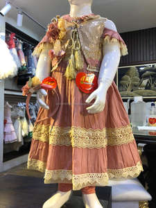 Vestido Formal de Primavera para Bebé Niña, Modelo Sequence Koti Bamboo Crush Fancy Frock, con Diadema Elegante - Product Image 2