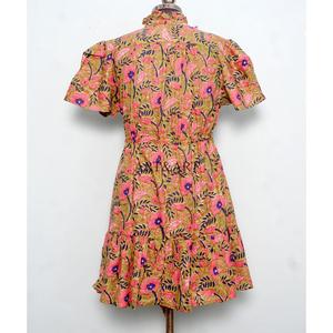 Vestido Corto con Estampado Floral para Mujer, Estilo Boho Chic, Verano, Midi, Dulce, Casual, para Vacaciones en la Playa, 100% Algodón, Ligero, para Fiesta - Product Image 6