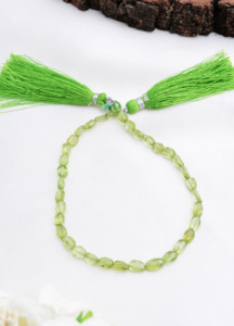 Cuentas facetadas de peridoto natural de 9 pulgadas, collar de piedras preciosas naturales, piedra preciosa para la elaboración de joyería fina. - Product Image 5