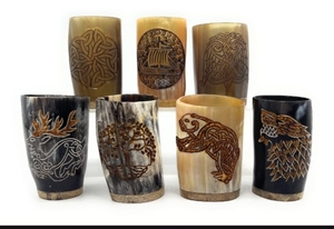 Vaso de Cuerno Hecho a Mano de Tamaño Personalizado para Bebidas, Vaso de Cuerno Natural Decorativo y Funcional para el Hogar, Restaurante - Product Image 2