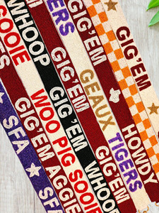Straptexas LSU geaux Tigers Arkansas Woo Pig sfa University Team Color Guitar indianmanufacture - Product Image 3