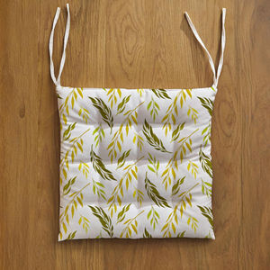 Cojín Cuadrado para Silla con Lazos, Cojín Acolchado de Algodón Suave para Sillas de Comedor, Cojín para Asiento de Silla de Cocina - Product Image 1