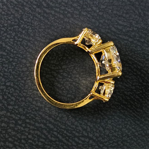 แหวนเพชรเพาะเลี้ยงแบบกำหนดเอง ทอง 14k ทรงกลม ดีไซน์หรูหราสำหรับผู้หญิง RIZTA JEWELS เพชรเติมเต็มสี D/E - Product Image 5