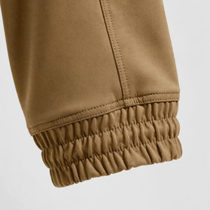 Pantalon de jogging kaki pour homme, cordon élastique, décontracté, respirant, mi-lourd, tricoté, poches latérales, pour l'automne, 100 % coton - Product Image 4