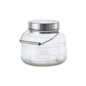 MC <b>Container</b> 1-4L Japanese Glassware for Making Fruit <b>Wine</b> and Pickled Vegetables Silver Stainless Steel Lid Easy to Clean - Product Image 2