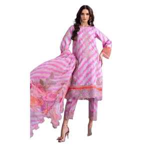 Dernières tendances en matière de vêtements pour femmes : Kameez Shalwar Dupatta, ensembles en tissu Lawn pour femmes, ensembles 3 pièces, livraison directe du Pakistan. - Product Image 1