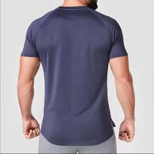 Camiseta de Manga Corta para Hombre, Cuello Redondo, Color Azul Marino, Corte Ajustado, Deportiva, Tejida, de Secado Rápido, 100% Poliéster - Product Image 2