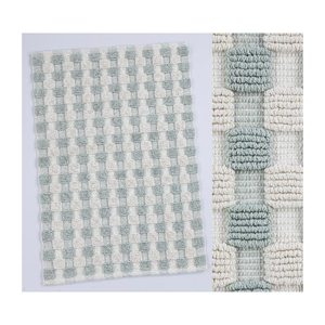 Tapis de bain en coton tufté rectangulaire, qualité supérieure, design traditionnel, style classique - Product Image 4