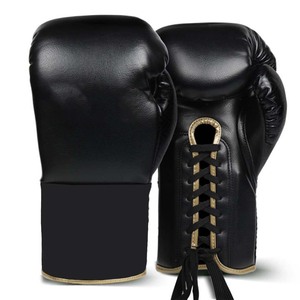 Gants de boxe MMA de haute qualité, en cuir IMF premium avec design à lacets et rembourrage en mousse IMF artisanal, neufs. - Product Image 2