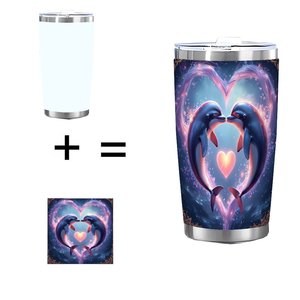 20oz Stainless Steel Tumbler Vacuum Insulated Double Wall Durable <b>Reusable</b> Office Daily Drinking <b>Cup</b> - Product Image 1