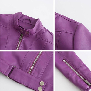 Vestes en cuir pour femmes, longueur standard, mode hiver, légères, personnalisées, nouvelle collection, vêtements de mode - Product Image 6
