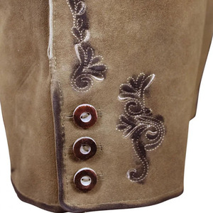 Shorts Lederhosen traditionnels bavarois pour hommes 100% polyester satiné anti-plis imperméable respirant style vintage décontracté chic - Product Image 5