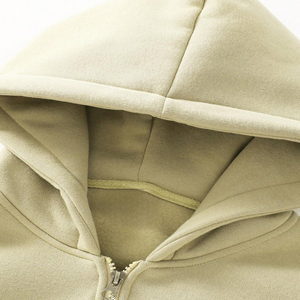 Sweat-shirts à capuche avec fermeture éclair quart de tour personnalisés en coton, vente en gros, OEM ODM - Product Image 4