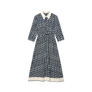 Women Floral Midi Dress Puff Sleeve Casual Midi Dress - Product Image 4