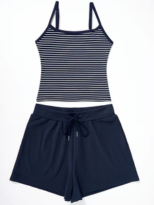 Women's 2-Piece Floral Vest Shorts Set Sleeveless Vest Casual Shorts 2 Pockets Breathable Quick Dry 100% Cotton Home Loungewear - Product Image 2