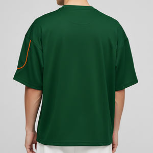 Camiseta de hip hop para hombre, de algodón grueso de 210 g/m², ecológica, de secado rápido, antiarrugas, con logo personalizado, corte holgado, hombros caídos y cuello redondo. - Product Image 2