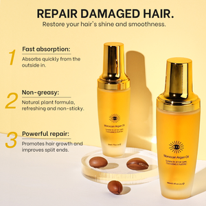 Huile Capillaire d'Argan Sans Rinçage 100% Naturelle Nourrissante Sous Marque 100ml, Lisse, Hydratante, Répare les Cheveux Abîmés pour un Soin Quotidien - Product Image 4
