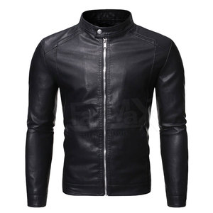 2026 Solid Color Latest Design <b>Men</b> <b>Leather</b> <b>Jacket</b> Streetwear New Fashion Windproof <b>Men</b> <b>Leather</b> Winter <b>Jacket</b> - Product Image 1