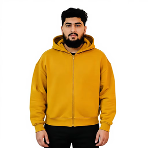 Sweat à capuche streetwear personnalisé, coupe oversize, en molleton bouclette épais, style vintage, délavé à l'acide et effet soleil. - Product Image 1