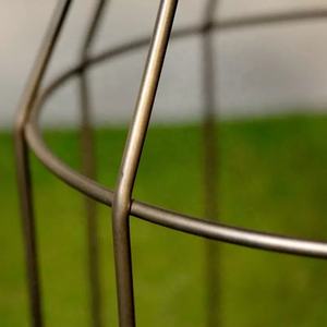 Mesa de centro de alambre de Metal de lujo moderna, acabado en bronce chapado, tapa de mármol, mesa de acento minimalista ligera, sala de estar y dormitorio - Product Image 3