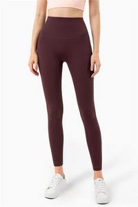 High Quality Women's Yoga <b>Leggings</b> Mid-Waist Solid <b>Pattern</b> Seamless Fitness Sports Wear for Sale - Product Image 5