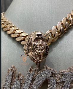 Fully Iced Out Diamond Hip Hop Pendant 925 Sterling <b>Silver</b> and Round Brilliant Cut Pendant for Unisex Streetwear and Gifting - Product Image 4