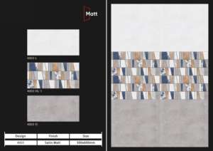 กระเบื้องพอร์ซเลนเคลือบด้านกันคราบขั้นสูง ขนาด 300x600 มม. ออกแบบมาเพื่อการตกแต่งภายในที่ทันสมัย ทนทานต่อการขีดข่วน สวยงาม - Product Image 2