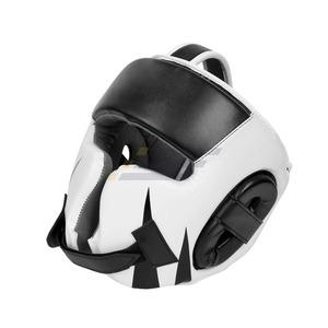 Customizable High Quality Leather Laced Boxing <b>Training</b> Safety Breathable Black Winning <b>Head</b> Guard Martial Arts Fitness - Product Image 2