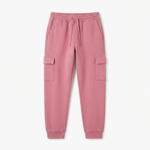 Joggers cargo en molleton bouclette 350 GSM personnalisés pour hommes, style streetwear, coupe ample, fabricant en gros - Product Image 2
