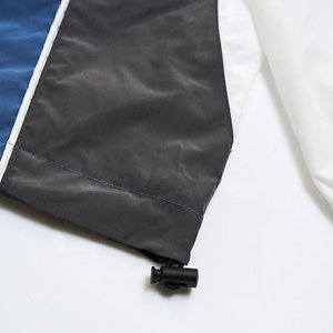 Custom Cropped Bomber Winter Windbreaker Pullover <b>Men</b> Hoodies Quarter Zip Flap Pocket Patchwork Letterman Varsity <b>Jacket</b> - Product Image 6