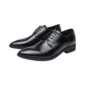 Zapatos de Vestir de Cuero Marrón para Hombre, Punta Redonda, Formales, Cómodos, con Cordones, Fabricante OEM - Product Image 3