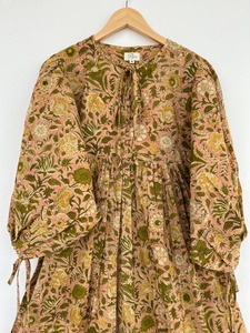 Vestido Maxi Bohemio de Algodón para Mujer, Estilo Y2K, Estampado Floral Vintage, Cintura Natural, Ligero, Informal, para Vacaciones - Product Image 2