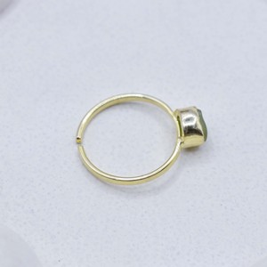 Peridot Gemstone <b>Adjustable</b> <b>Ring</b> Gold Plated Handmade Natural Crystal August Birthstone Minimal Jewelry Women Gift - Product Image 3