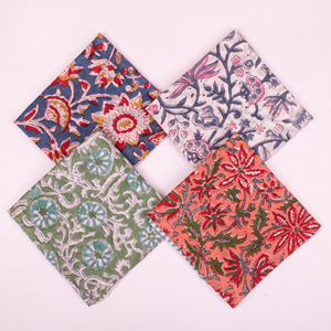 Pañuelo Cuadrado de Algodón de Lujo Estilo Bohemio, Bandana Unisex de Verano con Estampado a Bloques, Agradable al Tacto - Product Image 4