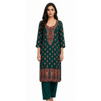 Ensemble de 3 pièces de luxe en cachemire pakistanais jacquard Jamawar pour femmes, en laine, viscose, acrylique, Salwar Kameez