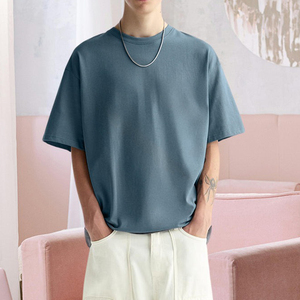 เสื้อยืดผู้ชายไซส์ใหญ่ คุณภาพสูง ทรงหลวม ไหล่ตก ผ้าคอตตอน 100% หนานุ่ม พิมพ์ลายกราฟิก เสื้อยืดโอเวอร์ไซส์สั่งทำพิเศษ - Product Image 1