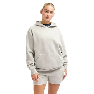 Conjunto de Sudadera con Capucha y Pantalones Cortos de 2 Piezas para Mujer, Color Personalizado, Felpa, Corte Regular Informal, Sólido, para Uso Diario, Algodón, Invierno, Largo, Transpirable - Product Image 4
